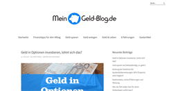 Desktop Screenshot of mein-geld-blog.de